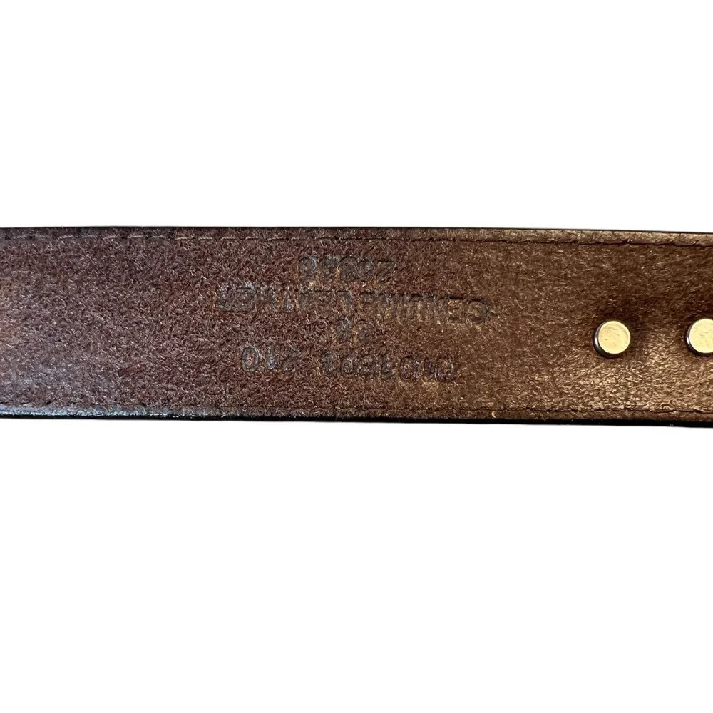 Men's Brown Leather Belt with Camo Inserts Deer Hunter Elk Casual   Waist 33-37